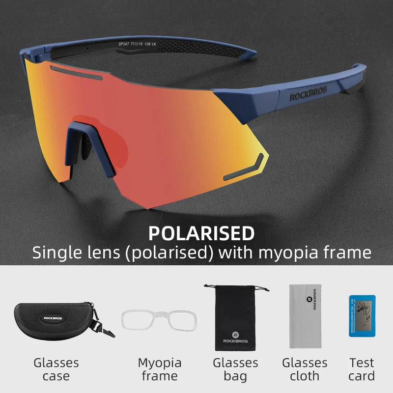 ROCKBROS Bicycle Glasses Polarized Photochromic Ultra-light Sunglasses Portable Comfortable