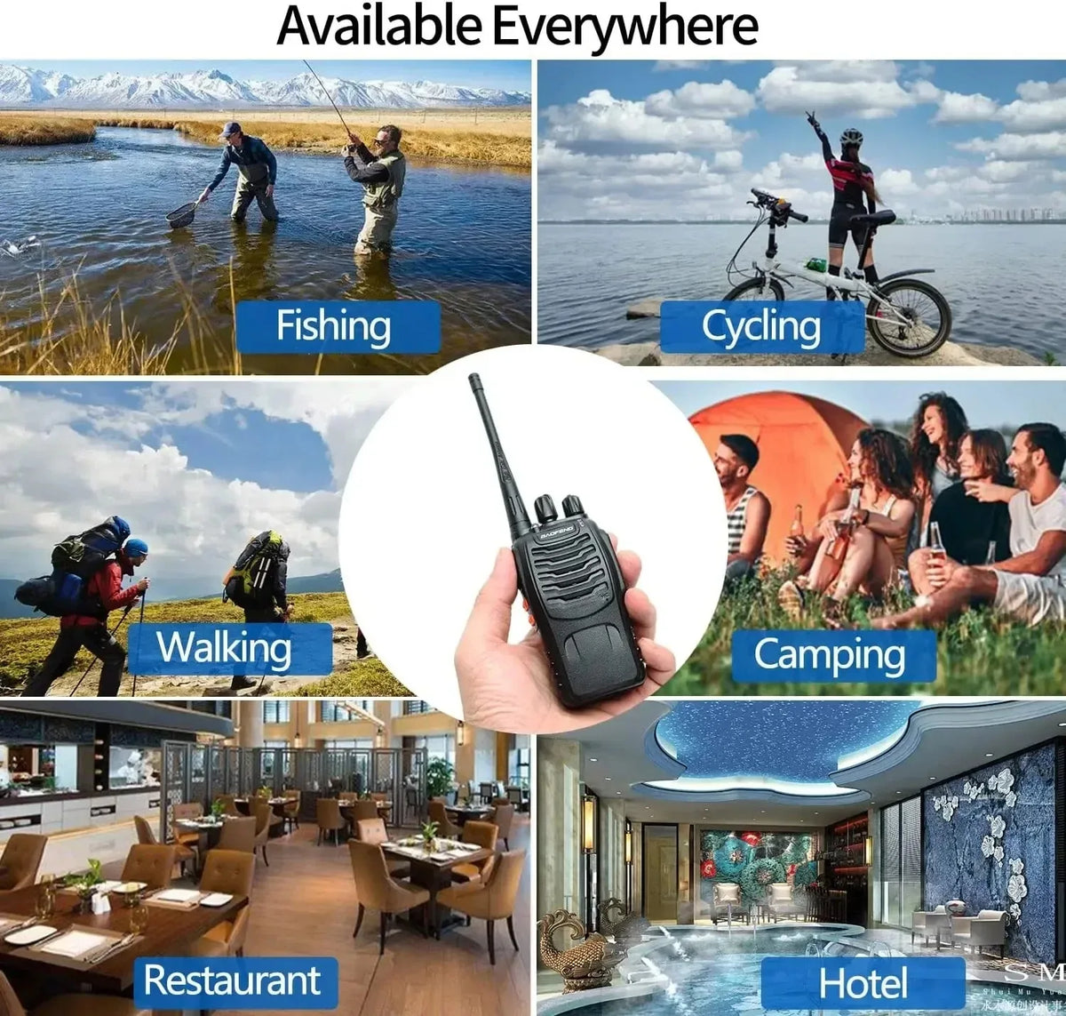 Baofeng 6/8Pcs BF 888S Walkie Talkie UHF 400 470MHz Long Range Two Way Ham Radios Transceiver for Hunting Hotel