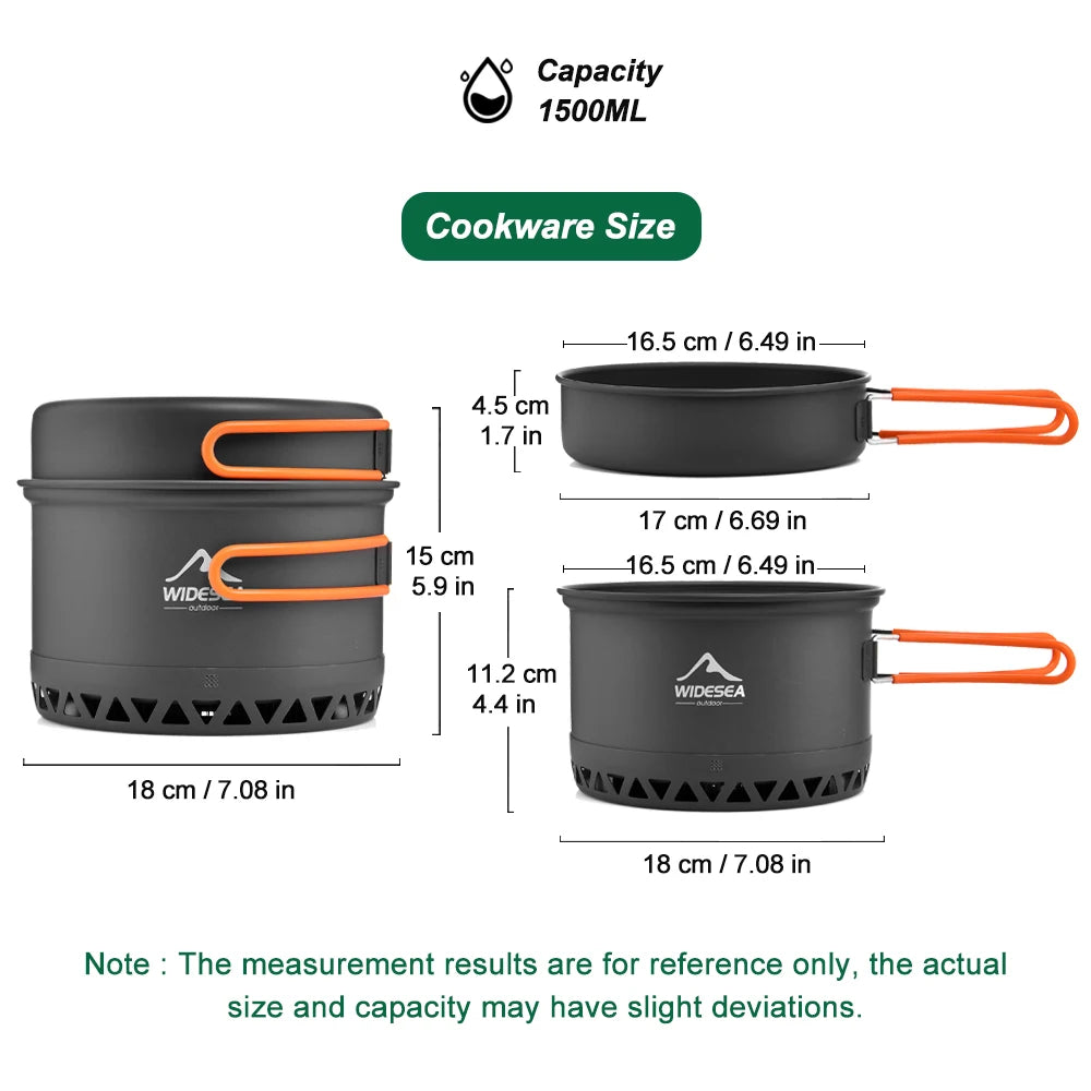 Camping Outdoor Cookware Set, Pots Tourist kettle coffee cup filte Kitchen Equipment Gear Utensils