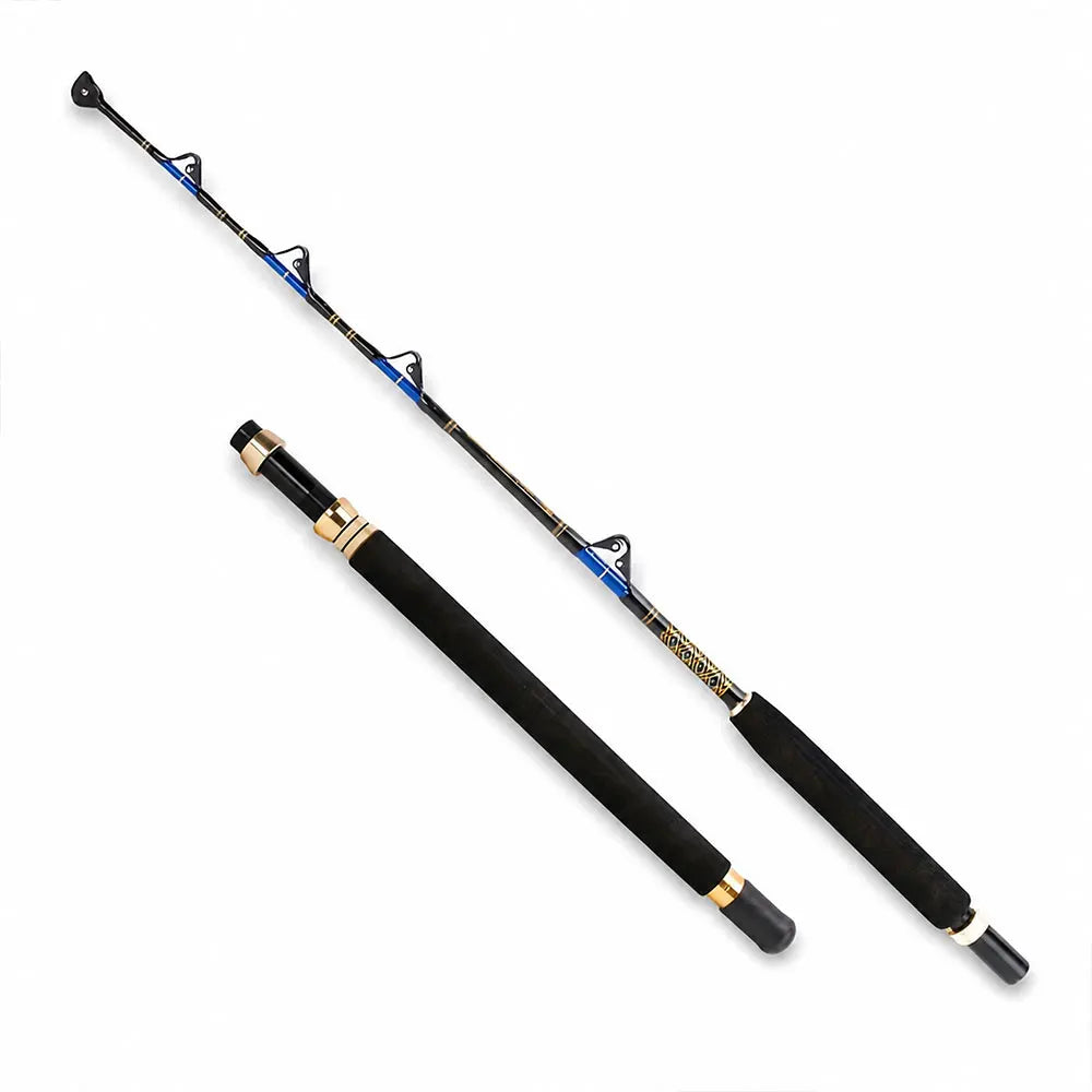 Fishing Trolling Rod,, Fishing Big Game Trolling Rod 5'6 with 4+1 Roller Guides，Detachable sea fishing rod