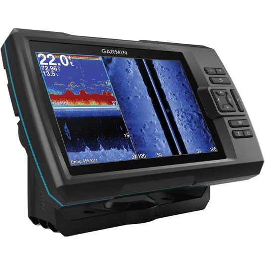 Garmin Striker 7SV with Transducer, 7" GPS Fishfinder with Chirp Traditional, ClearVu and SideVu Scanning Sonar Transducer