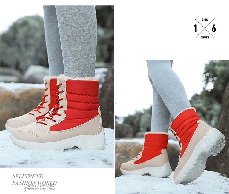 Snow Boots Women Flat Keep Warm Boots Casual