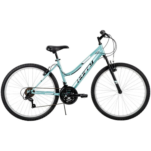 Huffy 26" Rock Creek Mountain Bike, Fits Riders 5'0"+, Mint, Adult, Women's Sturdy steel frame built for tackling rough trails.