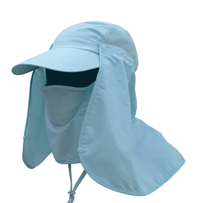 Summer Sun Hats Outdoor Fishing Hat UV Protection Sunscreen Fisherman Hats Women Men Breathable Fishing Cap For Travel Hiking