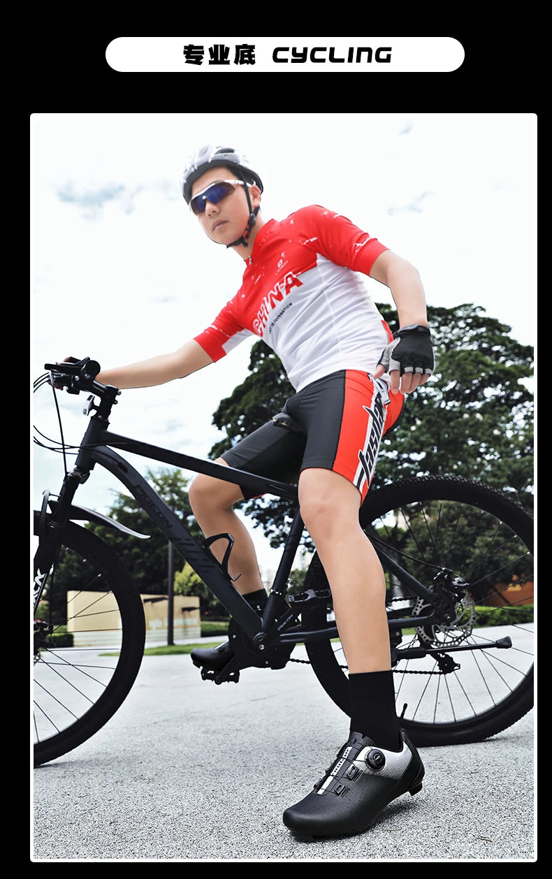 Unisex MTB Mountain Road Bike Lock Shoes Breathable Non-slip Wear-resistant Pedal Bicycle Outdoor Competitive Bicycle Equipment