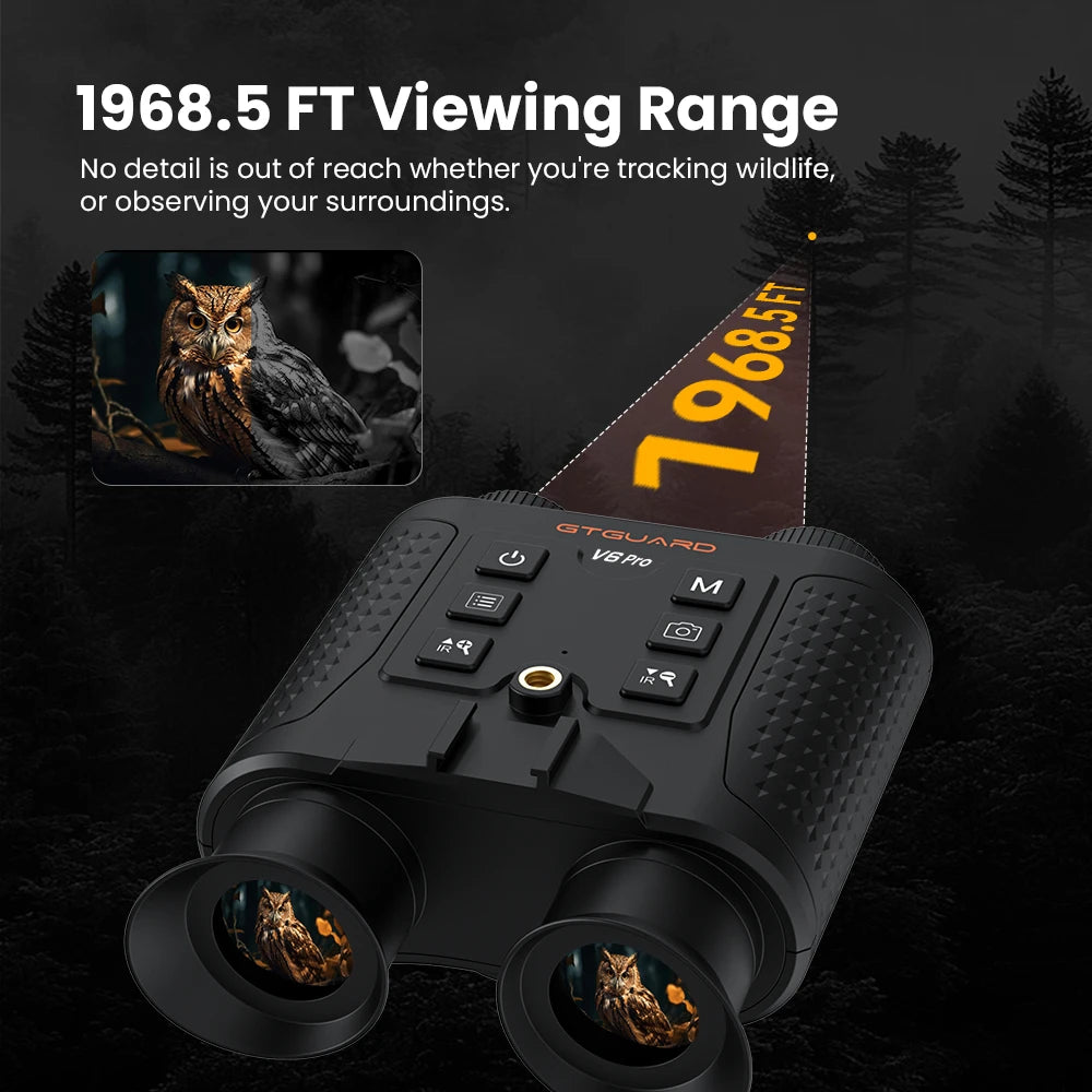 GTMEDIA Night Vision Binoculars 4K 8X Digital Zoom for Helmet Night Vision Goggles for Outdoor Hunting Night Vision Binoculars