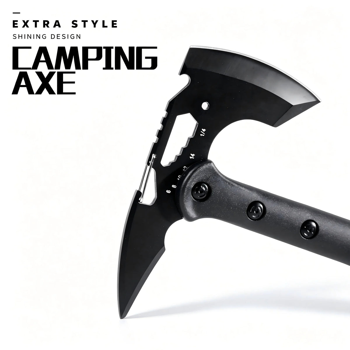 Multifunctional Camping Hatchet Non Slip Grooved Handle Portable Hand Axe With Protective Nylon Sheath Lightweight Outdoor Cutting Tool For Camping Firewood Cutting Hiking Backpacking Hobby Collection Gift