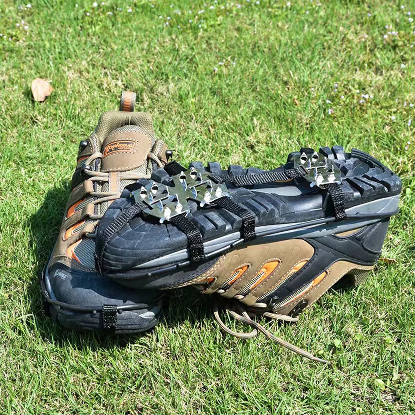 24 Teeth Silicone Steel Crampons Snow Grips for Hiking Mountaineering Outdoor Ice Traction Shoes Easy On Off