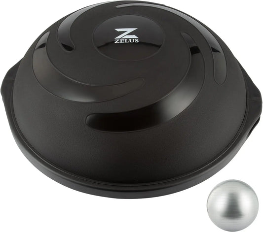 25in. Balance Ball | 1500lb Inflatable Exercise Ball Wobble Board Balance Trainer w Nonslip Base