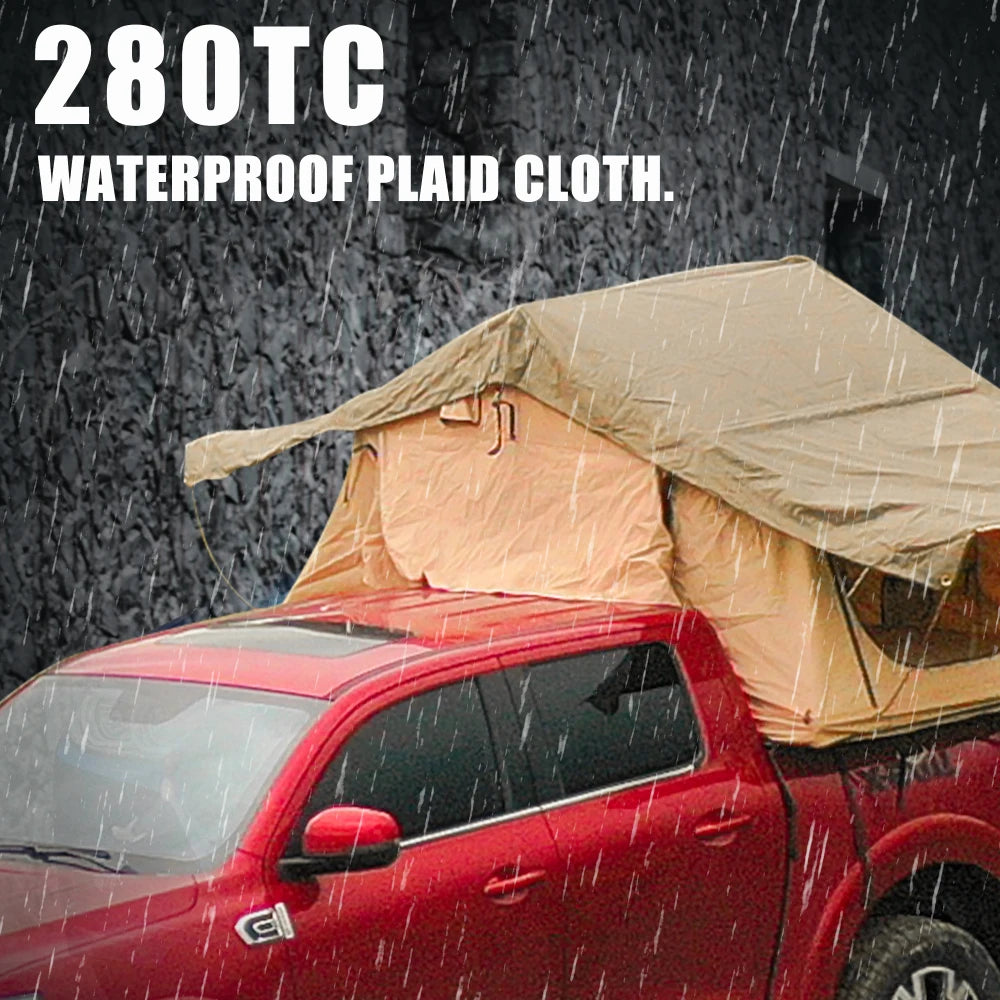 Roof tent with 280TC 2000 waterproof lattice cloth for using as a Camping Necessity