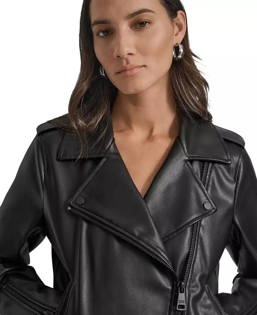 DKNY Jeans | Women's Faux-Leather Moto Jacket