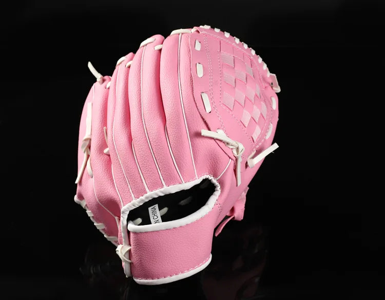 PU Baseball Glove for Kids Adults 9.5–12.5 Inch Youth Adult Softball Catcher Mitt with Reinforced Stitching & Comfort Padding