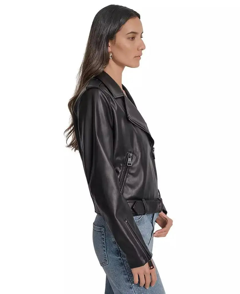 DKNY Jeans | Women's Faux-Leather Moto Jacket