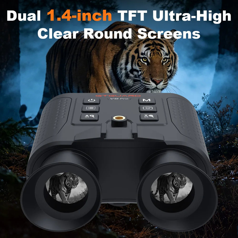 Night Vision Binocular 4K 8X Digital Zoom Nightvision Goggles Head Mounted IR Digital Telescope Built-in Diastimeter For Hunting