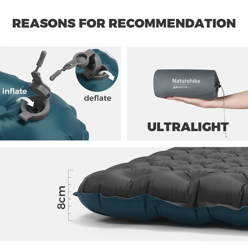 Naturehike Tuye R3.2 Ultra-Light Two-Person Inflatable Mattress Outdoor Travel Hiking Camping Sleeping Pad CNK2650WS040