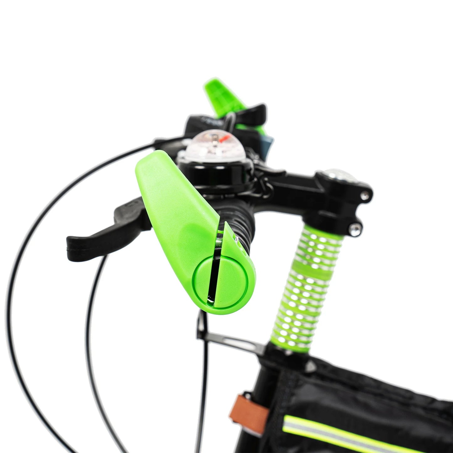 20 Inch Kids Mountain Bike,with Front and Rear Dual Brake,Height Adjustable Bicycle w/ Kettle and Holder & Compass Bell, Bicycle for Girls Boys Kids(Green)