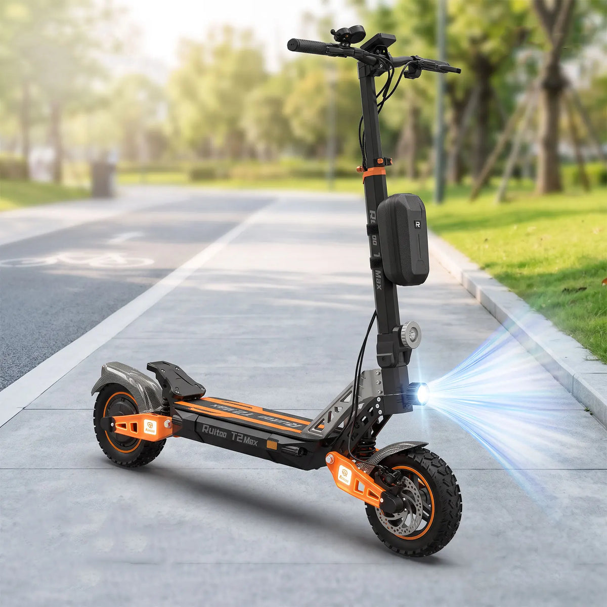 1000W Adult Electric Scooter, 48V 18.2Ah Battery, Up to 34 MPH, 34 Miles Range, 10" Tires, Foldable Commuter Scooter