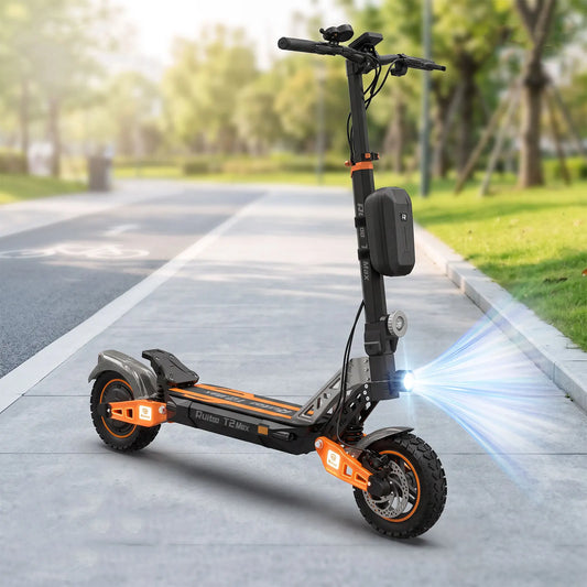 1000W Adult Electric Scooter, 48V 18.2Ah Battery, Up to 34 MPH, 34 Miles Range, 10" Tires, Foldable Commuter Scooter