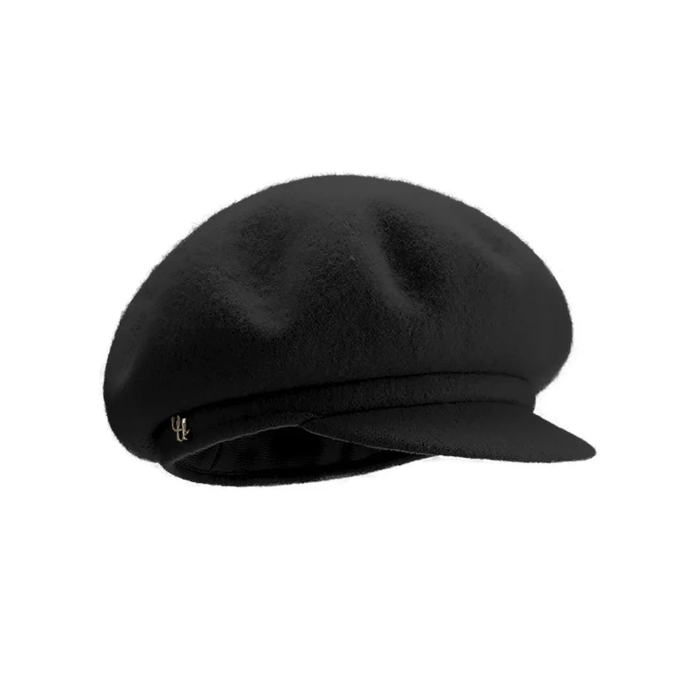 OhSunny Beret 100% Wool Female Winter Hat Retro Tour Caps Warm Solid Color for Elegant Lady New Fashion Gifts