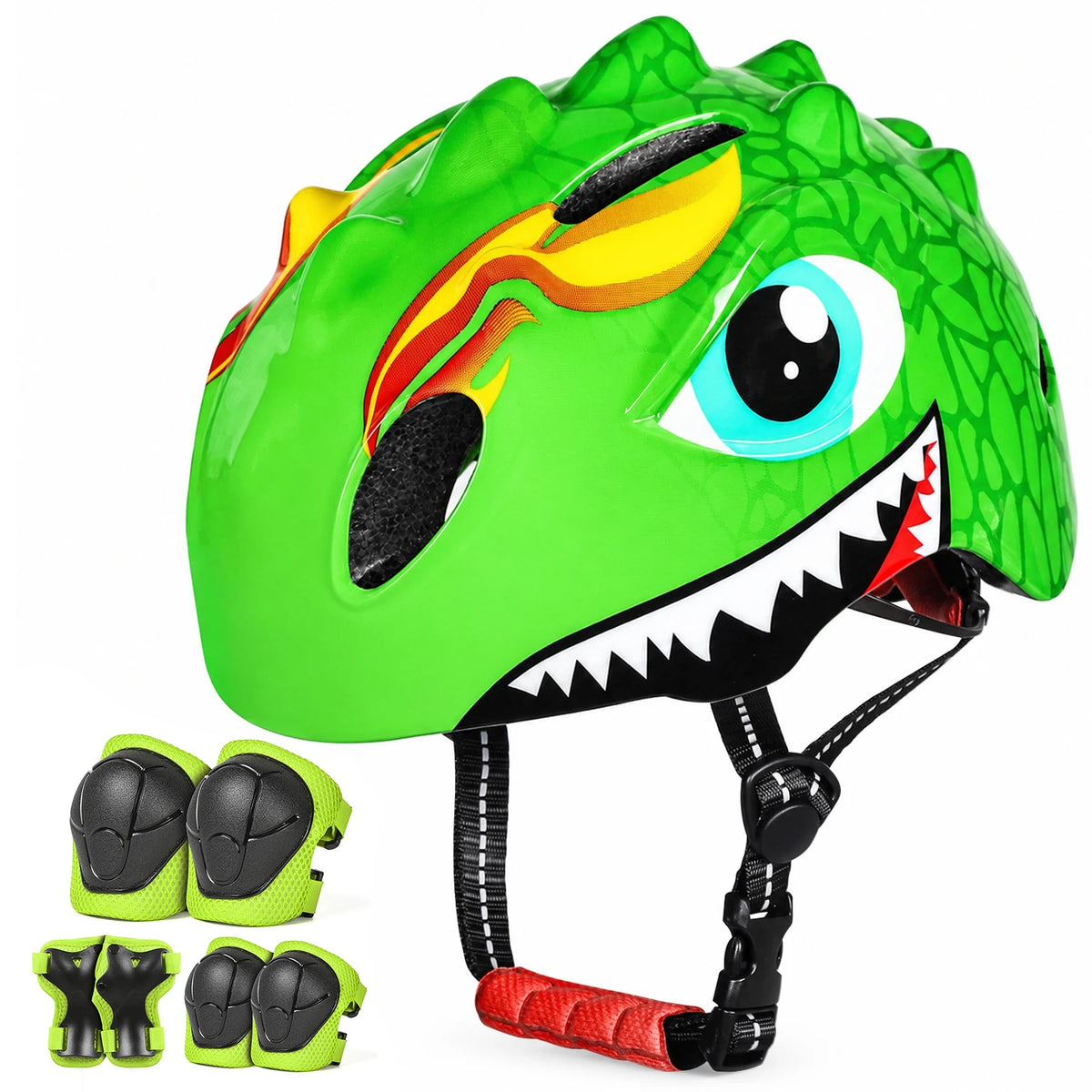 VICTGOAL Kids Bike Helmet Children Bicycle Bell Knee Elbow Pads Wirst Guards Sports Protective Gear for Cycling Balance Bike Skateboard