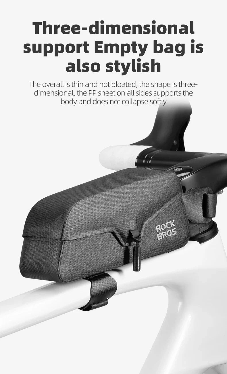 ROCKBROS Bike Top Tube Bag Magnetic Waterproof TPU Bike Frame Front Pack Mountain Bike Riding Storage Bag Cycling Accessories