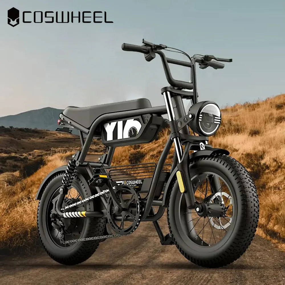 Coswheel Electric Bike1000W 48V 15AH Commuting E bike Y16 Fat Tire Mountain Electric Bike Adult Off-Road Electric bicycle