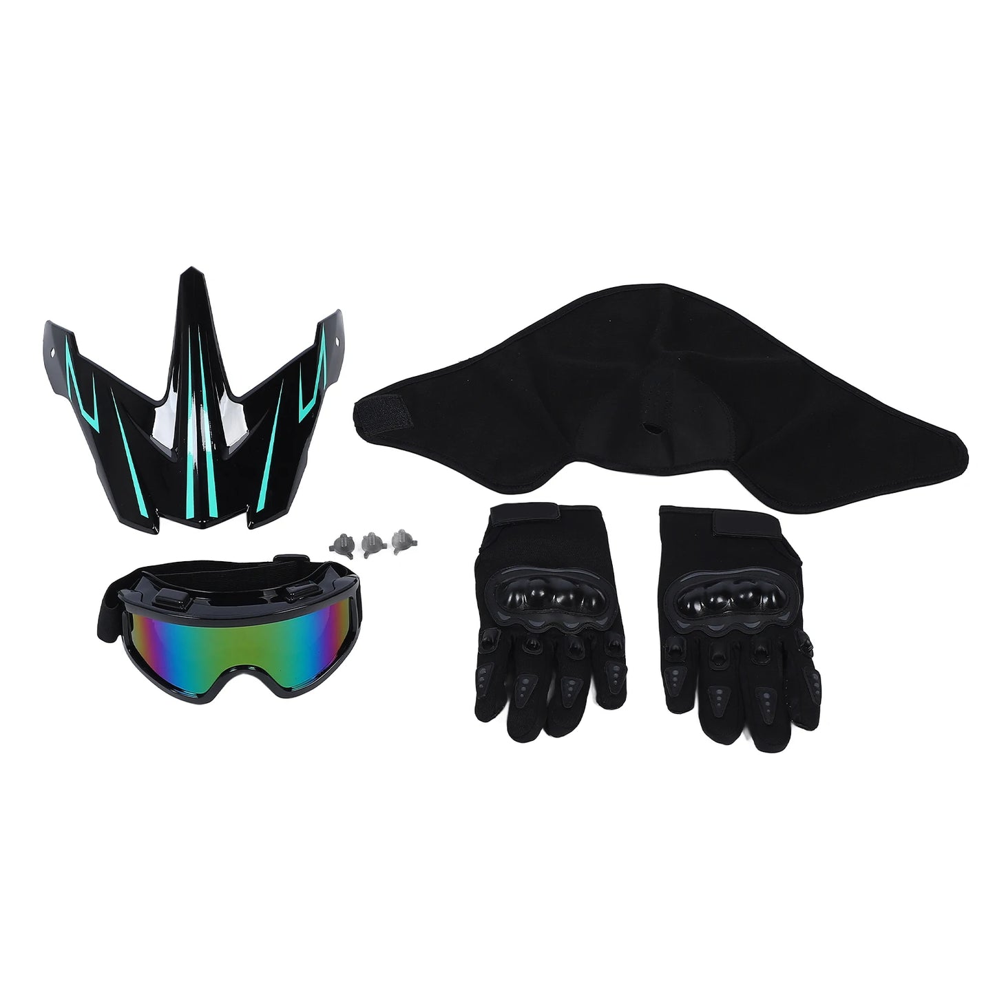 Professional Motocross Helmet Motocross Dirt Bike Off Road Motorbike Helmet Set Full Face MTB Helmet with Goggles Gloves Face