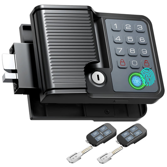 Smart RV Door Locks Keyless Entry Weatherproof Fits 3.75"x2.75" Fingerprint Remote Keypad, Full Metal Camper Trailer Replacement