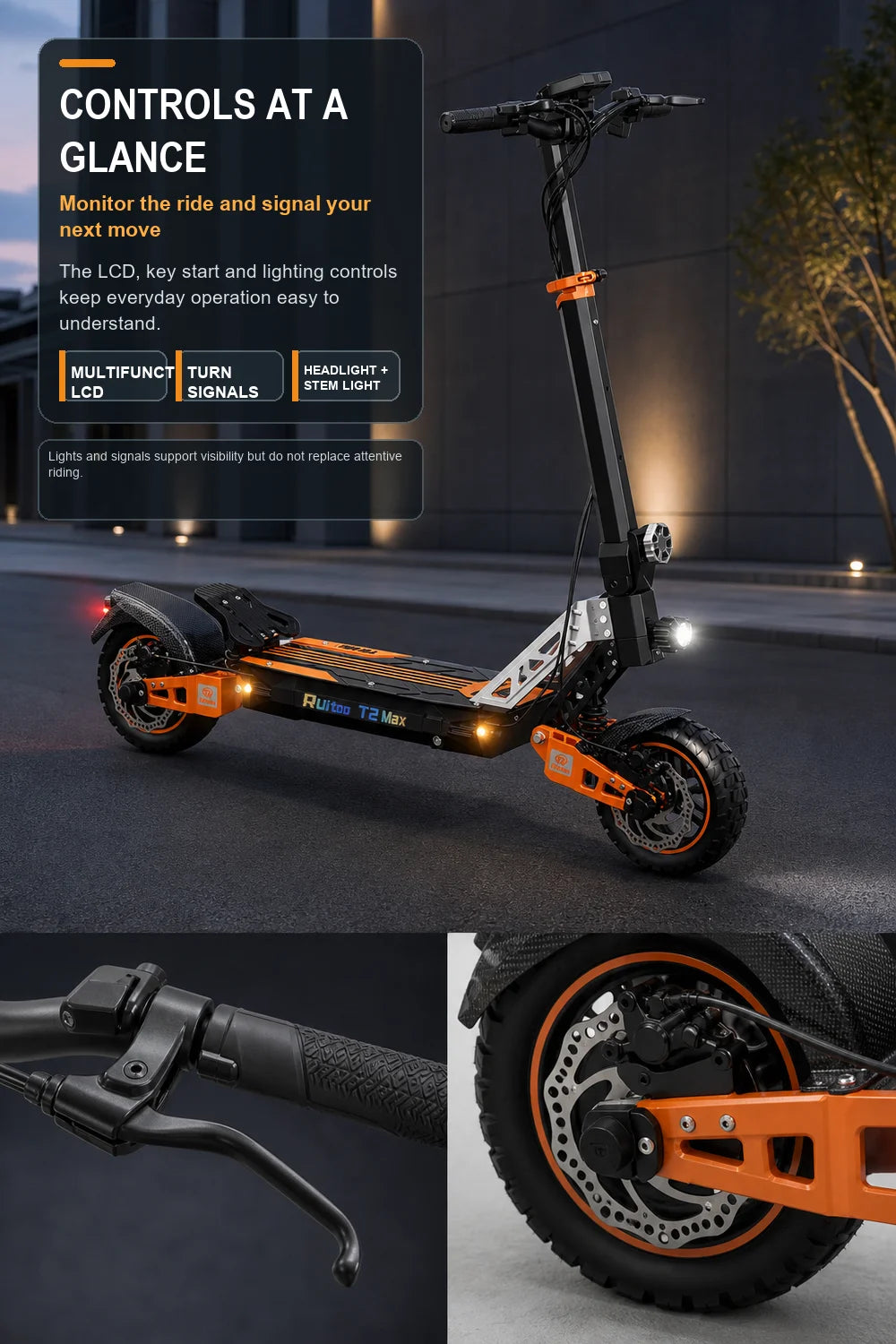 1000W Adult Electric Scooter, 48V 18.2Ah Battery, Up to 34 MPH, 34 Miles Range, 10" Tires, Foldable Commuter Scooter
