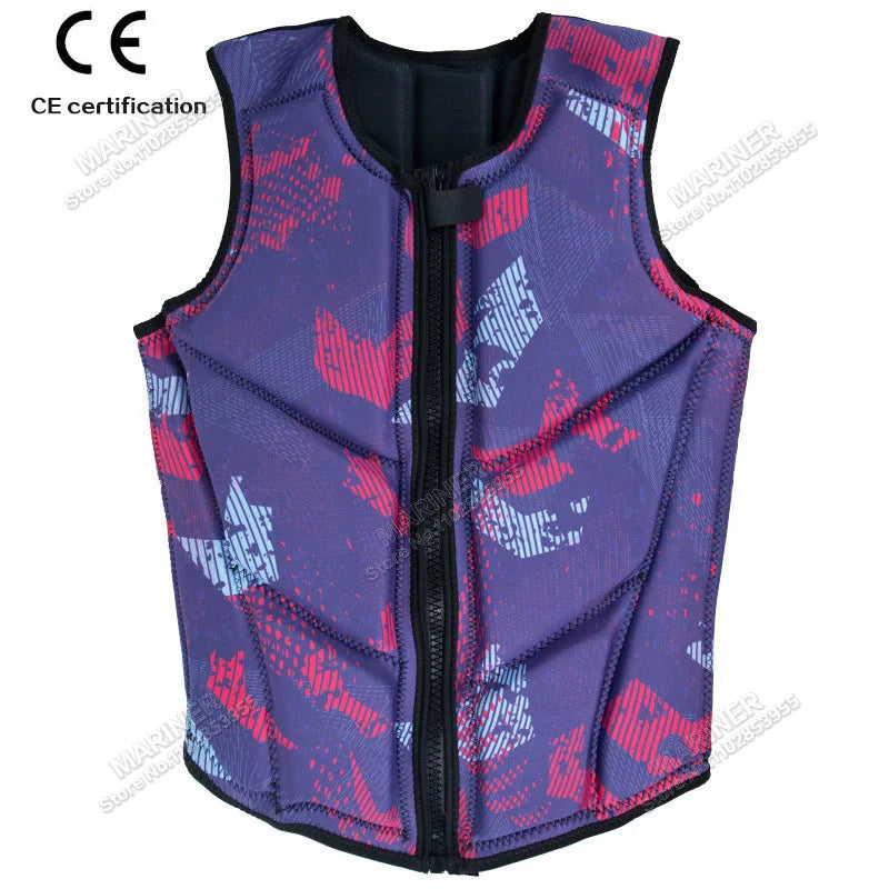 Wakesurf Comp Vest CE Approved Neoprene Life Jacket Premium Quality Impact Vest But Great for All Other Watersports Activities