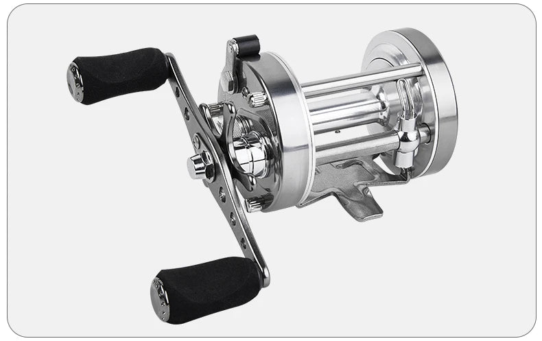 BILLINGS Trolling Drum Fishing Reel 20LB Max Drag 4.2/5.2:1 Gear Ratio CNC Aluminum Spool 6+1 Stainless Steel Bearings Smooth Right Hand Baitcasting Reel for Freshwater Saltwater