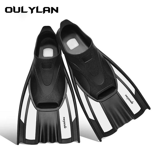 Oulylan Swimming Diving Fins Rubber Snorkeling Professional Flexible Comfort Non-Slip Swim Flippers
