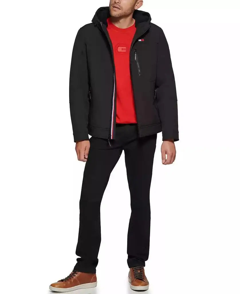 Tommy Hilfiger | Men's Sherpa-Lined Softshell Hooded Jacket