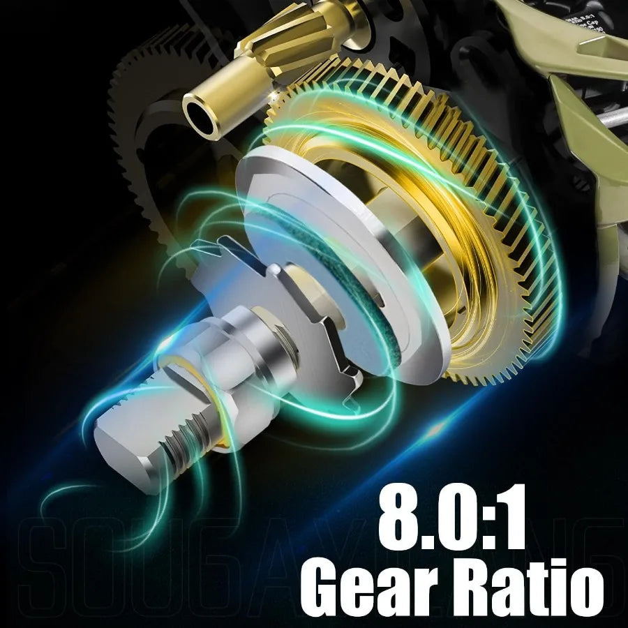 Baitcaster Combo 30Ton+24Ton Graphite 2Piece Blanks Casting Fishing Rod for Precision Angling in Freshwater and Sal