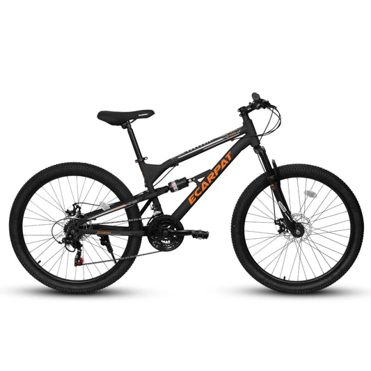 26 Inch Steel Frame Shock Fork Plus Shock Absorber 21-speed Unisex Mountain Bike