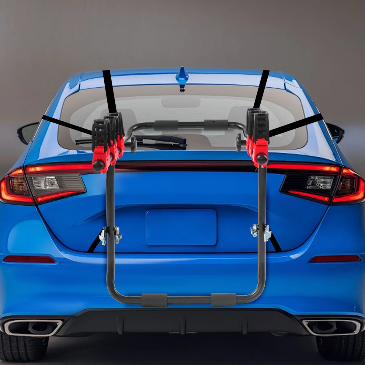 3-Bike Bicycle Rack Support, Trunk Mount Rack 68*48*62cm, Car Bike Racks for Automobile Trunks, SUVs and Minivans