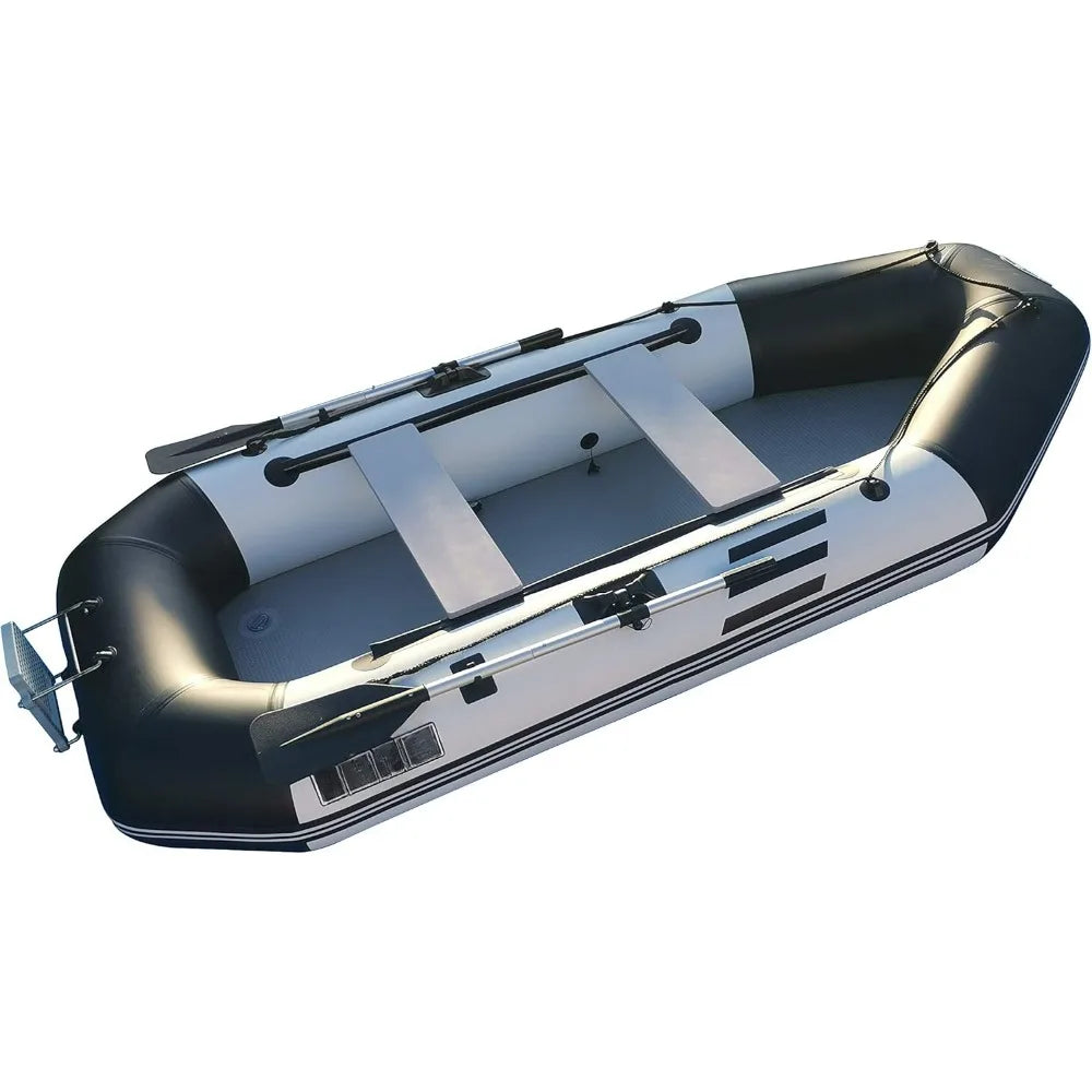 7.5ft Inflatable Fishing Boat Dinghy Pontoon with Air Floor with Motor Bracket