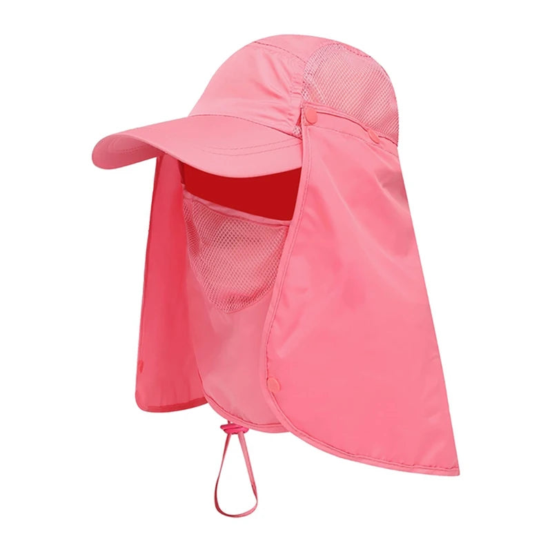 Summer Sun Hats Outdoor Fishing Hat UV Protection Sunscreen Fisherman Hats Women Men Breathable Fishing Cap For Travel Hiking