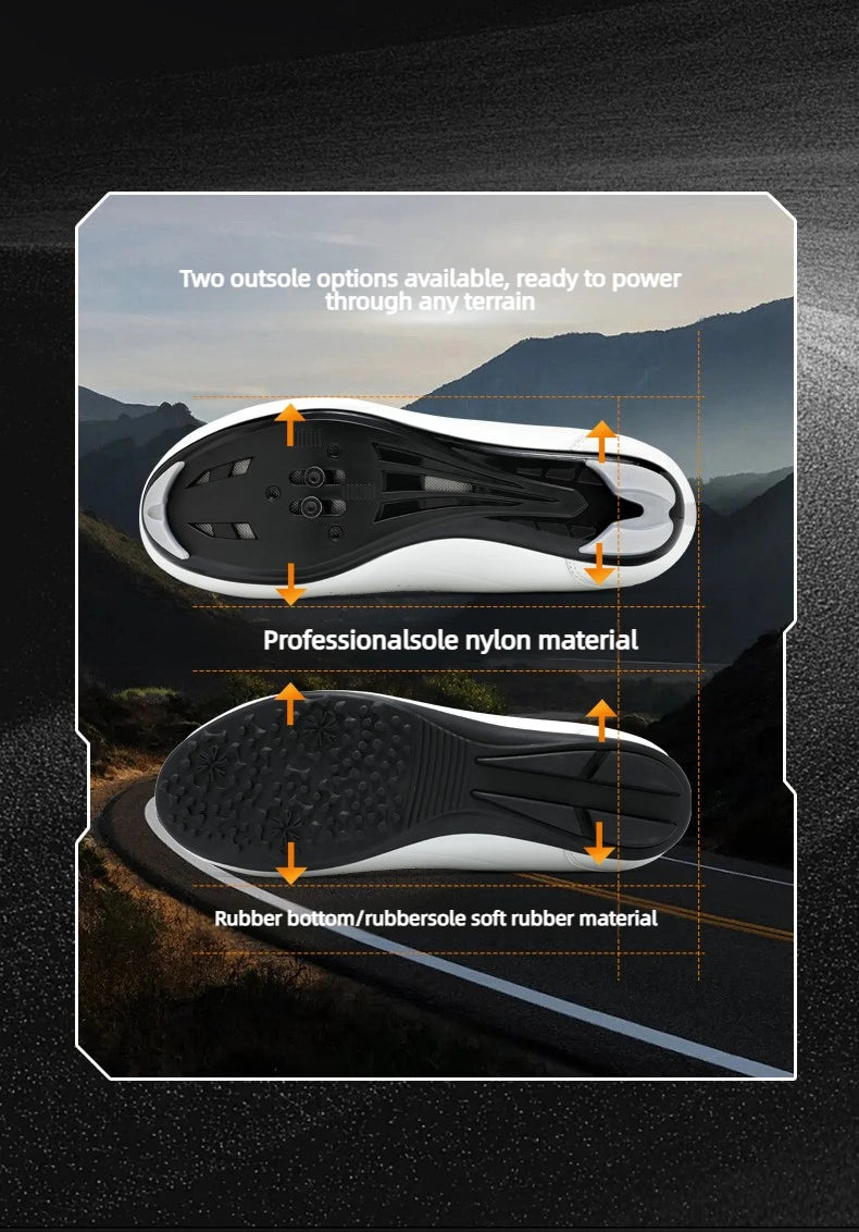 Unisex MTB Mountain Road Bike Lock Shoes Breathable Non-slip Wear-resistant Pedal Bicycle Outdoor Competitive Bicycle Equipment
