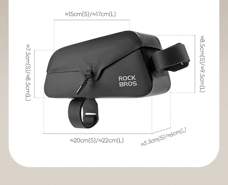 ROCKBROS Bike Top Tube Bag Magnetic Waterproof TPU Bike Frame Front Pack Mountain Bike Riding Storage Bag Cycling Accessories