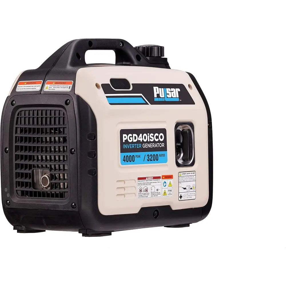PGD40ISCO Ultra Light Quiet 4000W Portable Gas Inverter Generator, white