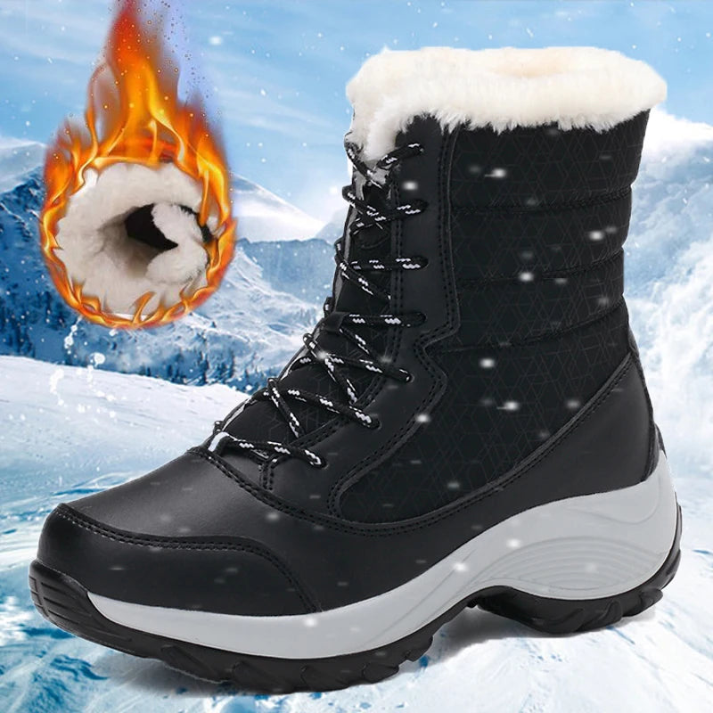 Snow Boots Women Flat Keep Warm Boots Casual