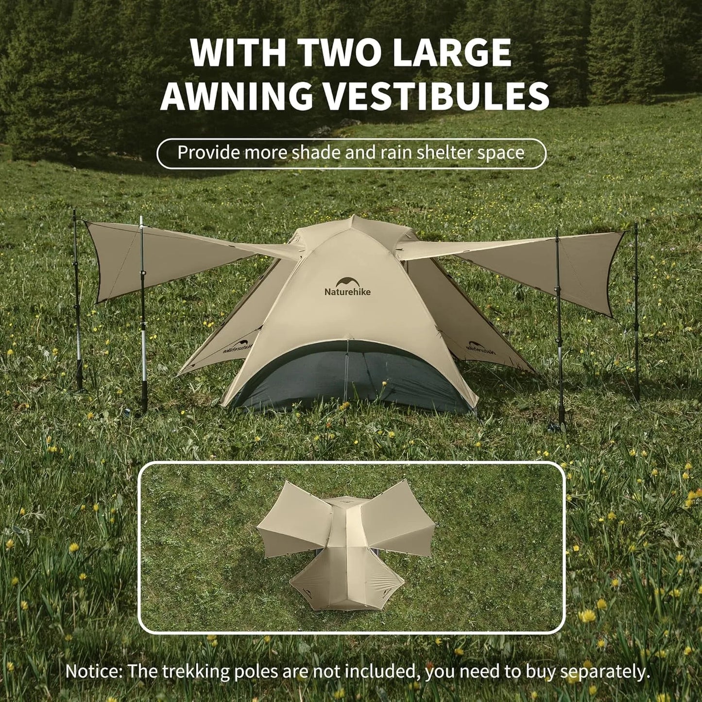 Naturehike Star River UL Camping Tent 2 People Tent 15D Nylon Ultralight Hiking Double Layer Backpacking Travel Tent 3 Seasons