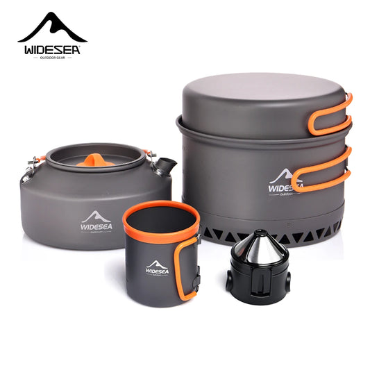 Camping Outdoor Cookware Set, Pots Tourist kettle coffee cup filte Kitchen Equipment Gear Utensils