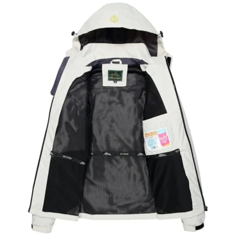 Mens Windproof Jacket Waterproof Lightweight Mountain Sport Jacket for Men Hooded Windbreaker Raincoat