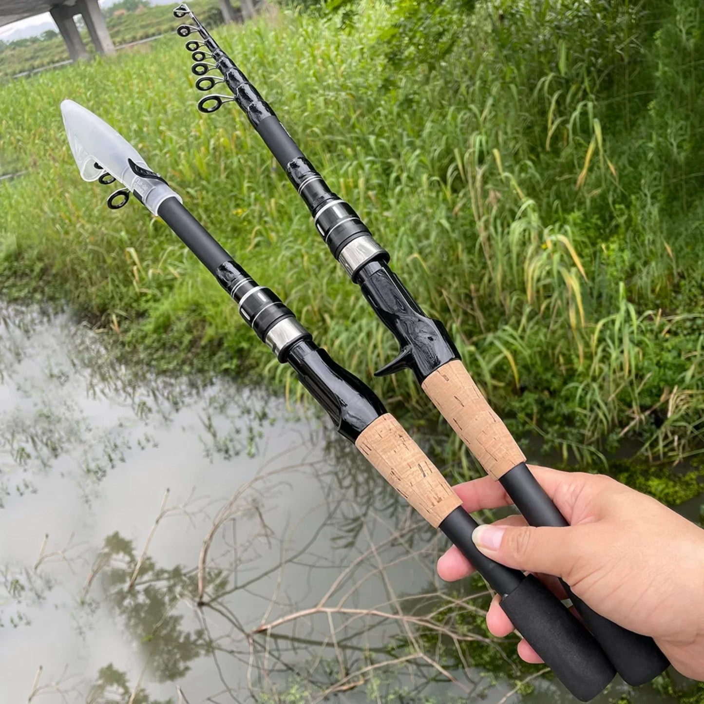 8-25g Lure Weight Baitcast Fishing Rod and Reel Combo Set 1.8-2.4m Telescopic Rods and Metal Spool Fishing Reels  Bass Pesca