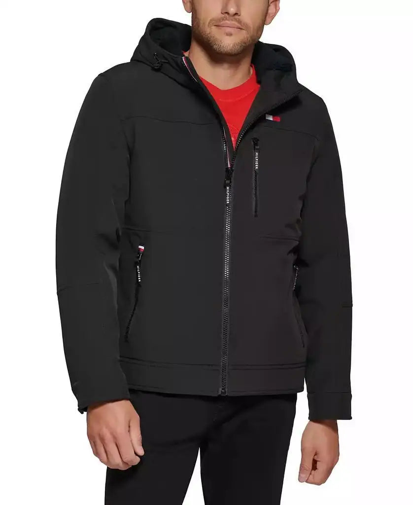 Tommy Hilfiger | Men's Sherpa-Lined Softshell Hooded Jacket
