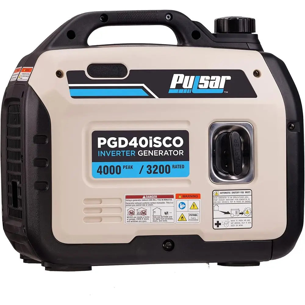 PGD40ISCO Ultra Light Quiet 4000W Portable Gas Inverter Generator, white