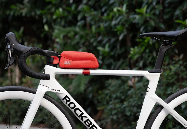 ROCKBROS Bike Top Tube Bag Magnetic Waterproof TPU Bike Frame Front Pack Mountain Bike Riding Storage Bag Cycling Accessories