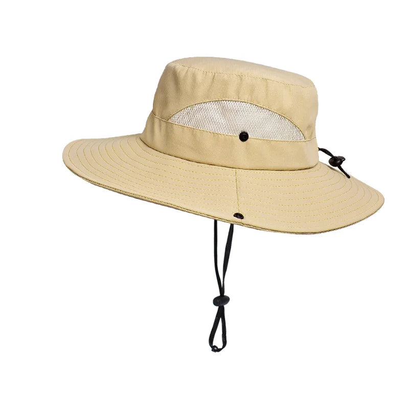 Summer UPF50+ Sun Hats For Women & Men Breathable Mesh Boonie Hat Foldable Hiking Fishing Hat